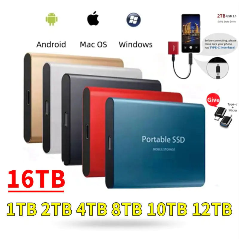 Portable SSD External Storage Hard Disks