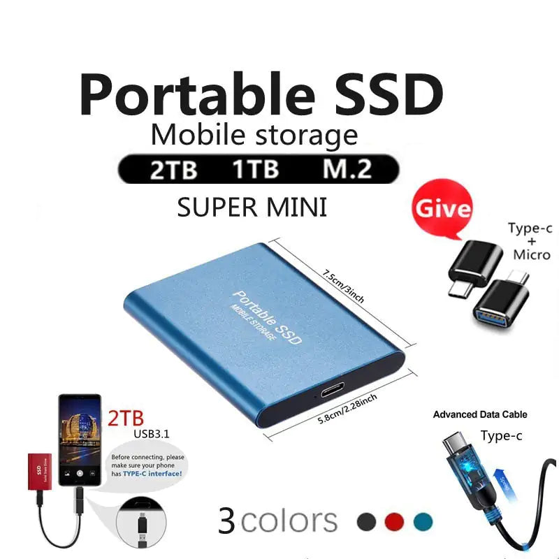 Portable SSD External Storage Hard Disks